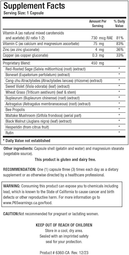 Biotics Research UltraVir-X - Best Immune Support Supplement Vitamin C Zinc Maitake Mushroom Astragalus High Flavonoid Content Supports Healthy Pathways for Adults - 90 Capsules