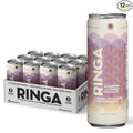 RINGA Elderberry Lavender Lemonade Sparkling Drink – Organic Moringa + Apple Cider Vinegar with 3g Prebiotic Fiber – No Added Sugar No Natural Flavors – Gut Health &amp Immunity Support – 12oz Cans
