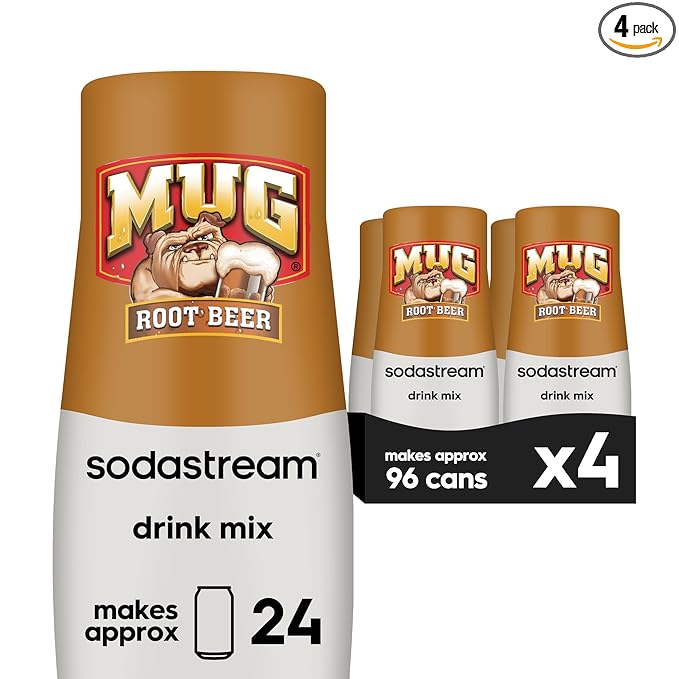 SodaStream Mug Root Beer Drink Mix pack of 4