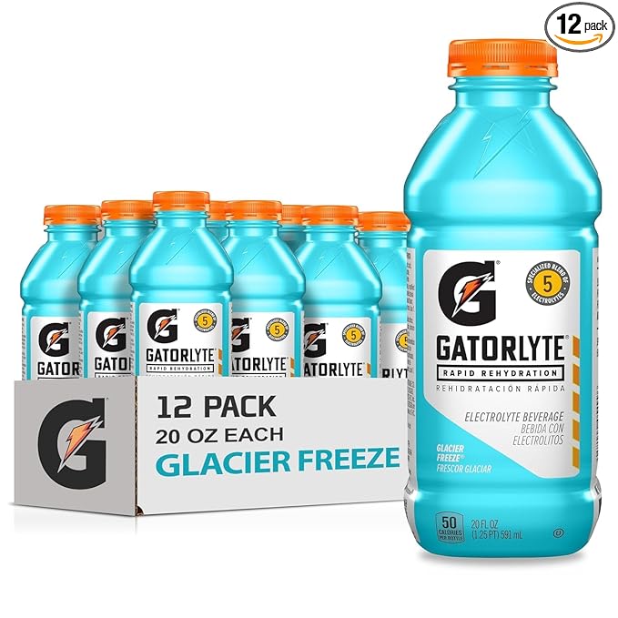 Gatorade Electrolyte Beverage Glacier Freeze 20 Fl Oz (Pack of 12)