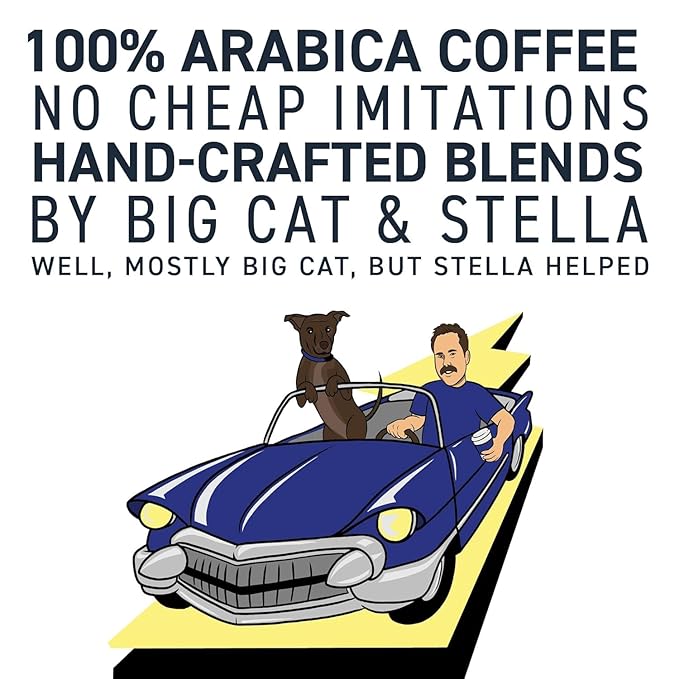 Stella Blue Ground Coffee Variety Pack Positive Vibes Light Roast And Electric Avenue Dark Roast 100% Arabica Coffee Vanilla Fruity And Chocolate Notes Ethically Sourced 12 oz Bags