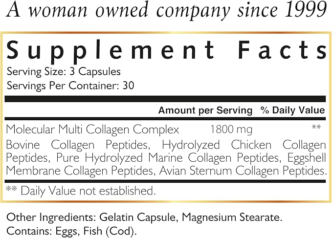 Cocó March N.M.D. Molecular Multi-Collagen - Types I II III V &amp X – Hair Skin Nails &amp Joint Support for Women &amp Men – Low Molecular Weight Collagen Gluten Free Dairy Free Soy Free