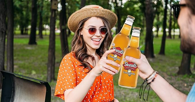 Stewart's Cream Soda 12 fl oz (12 Glass Bottles)