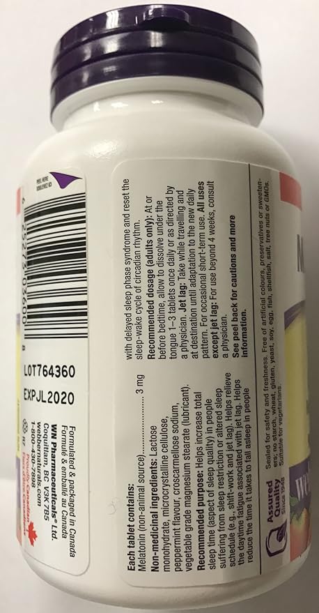 Webber Naturals Melatonin Quick Dissolve 3 mg 90 sublingual tabs