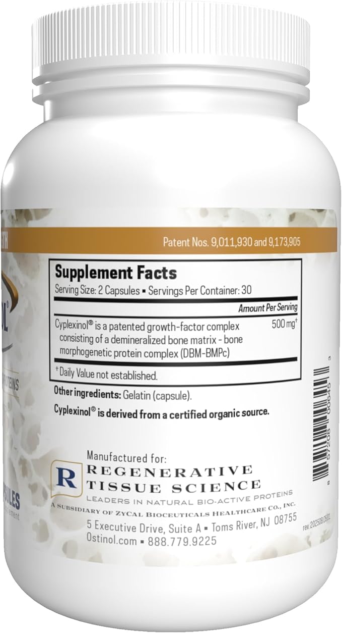 ZYCAL Ostinol Maximum Strength 500 mg (New and Improved Ostinol 450 mg) - Bone &amp Joint Supplement for Intense Bone Loss and Joint Dysfunction - 60 Capsules