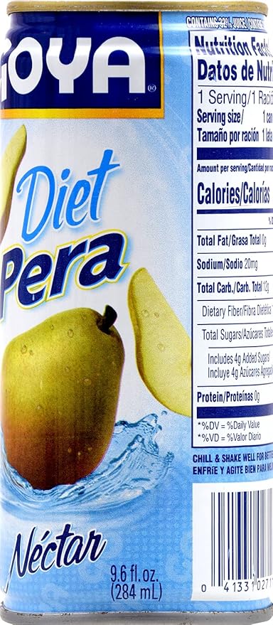 Goya Foods Diet Pear Nectar 9.6 Fl Oz (Pack of 24)