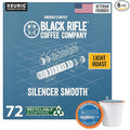 Black Rifle Coffee Company Light Roast K Cups - Single Serve K Cups Coffee Pods - Kcup Pods Compatible with 1.0 &amp 2.0 - Made from Pure Arabica Beans (Silencer Smooth 6 Pack -72 Count)