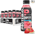 Protein2o Hydration Drink - 2-in-1 Liquid Clear Whey Protein Isolate and Electrolyte Drink - 20g Protein Vitamins B5 B6 - Post-Workout Recovery - 16.9 Fl Oz - 12 Count Strawberry Watermelon