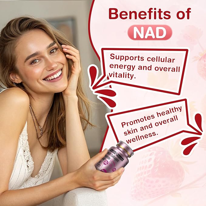 Collagen Peptide Gummies Sugar-Free Woman &ampMan's Proteins Collagen Gummy Filled 1500mg Hydrolyzed Collagen Type IIIIIIVX1000mg NAD 15000mcg Biotin Supplement for Skin Hair Nails