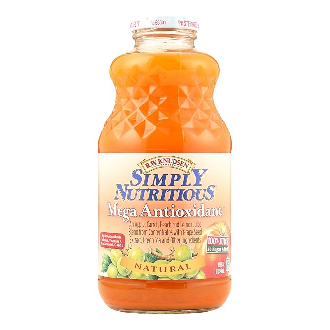 R.W. Knudsen Simply Nutritious Juice - Mega Antioxidant - Case of 12-32 Fl oz.