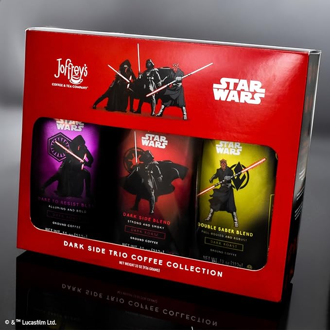 Joffrey's Coffee - STAR WARS™ Dark Side Trio Coffee Collection STAR WARS Licensed Collection Artisan Dark Roast Bold &amp Smooth Taste Brew or French Press (Ground 3-pack)