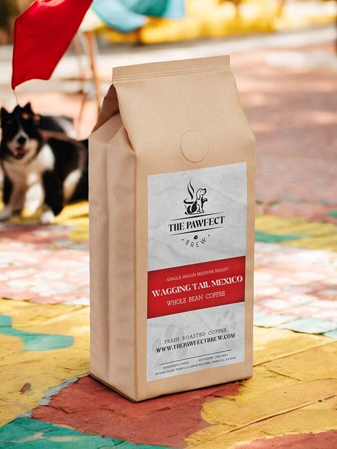 Dog Lover’s Coffee – Wagging Tail Mexico Coffee | Medium Roast Organic Single Origin | Smooth &amp Balanced | Drip Grind 2 lb
