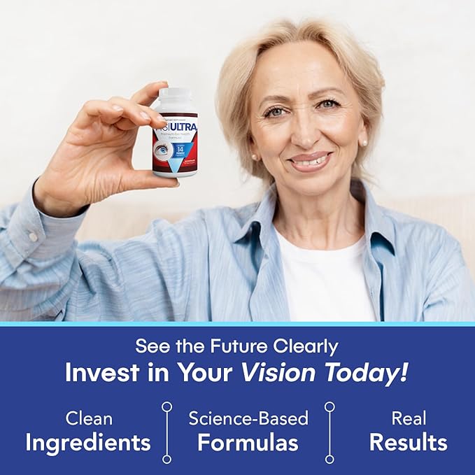 Eye Health Supplement – 14 Essential nutrients for Clear Vision Blue Light Protection and Long-Term Eye Health. Supports Clarity and Eye Wellness. 60 Capsules. (1 Pack)