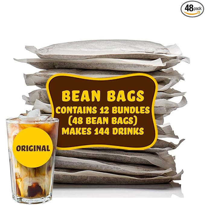 GRADY’S COLD BREW New Orleans Style 100% Arabica Ground Coffee &amp Chicory Pouches 12 Bundles of 4 Easy-to-Brew Bean Bags Makes 144 drinks