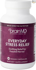 BRAINMD Dr Amen Everyday Stress Relief - 120 Capsules Pack of 2 - Promotes Relaxation &amp Focus - Non-Drowsy - Gluten Free - 60 Total Servings