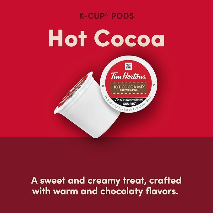 Tim Hortons Original Hot Chocolate Single Serve Keurig K-Cup Pods 10 Count (Pack of 2)