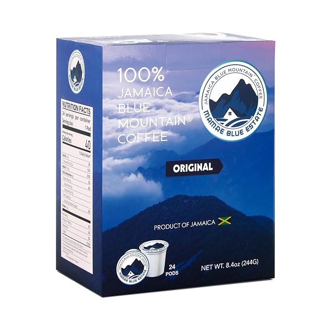 Mamre Blue 100% Jamaica Blue Mountain Coffee (24 Count Original)