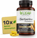 B’Leaf Nature Berberine Phytosome 120 Capsules – 1100mg Berberine Supplement for Metabolic and Cardiovascular Support – Vegan Gluten-Free Non-GMO Berberine Phytosome Capsules for Immune Wellness