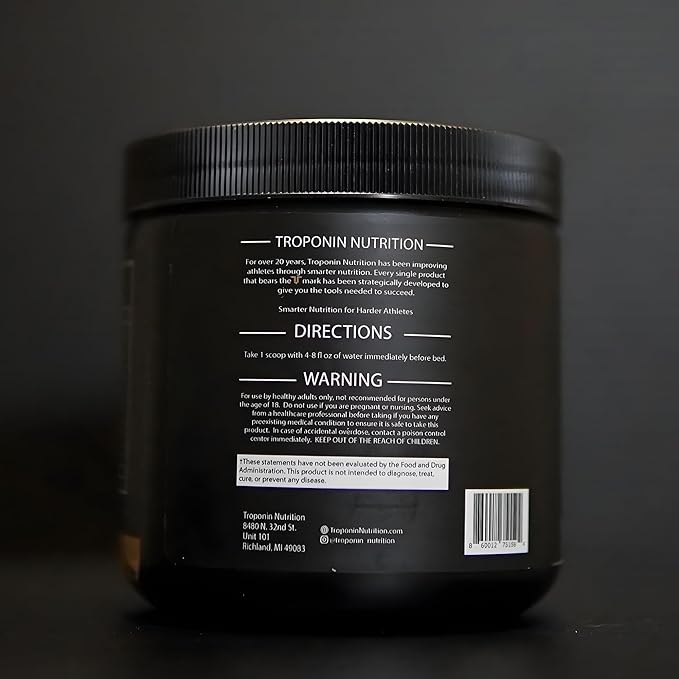 Troponin Nutrition Hit The Rack Night Time Recovery | Recovery and Sleep Supplement | Ashwagandha GABA Melatonin L-Theanine