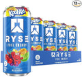 RYSE Fuel Energy Drink - Kool-Aid Tropical Punch - Sugar Free Gluten Free &amp Vegan - 200mg Natural Caffeine Taurine &amp Choline for Focus &amp Energy - No Artificial Colors - 16 fl oz Cans (12