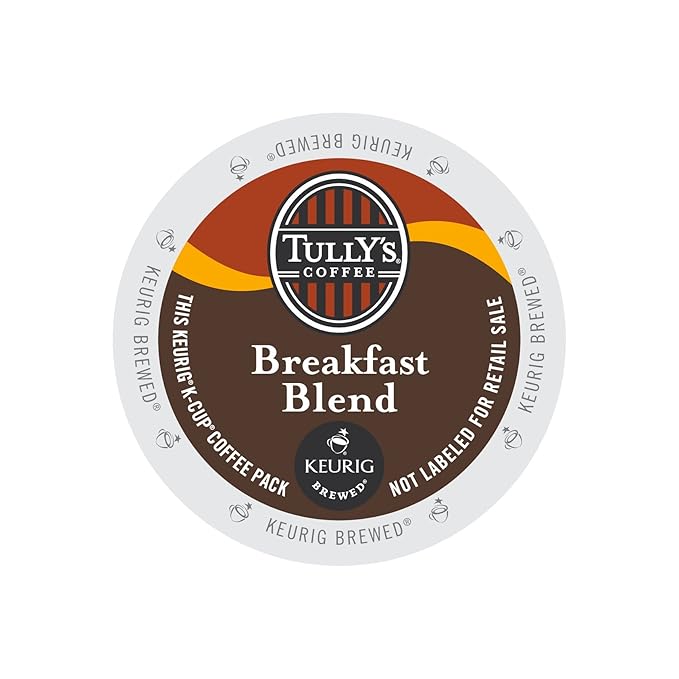Tully's Coffee Breakfast Blend Keurig K-Cups 72 Count