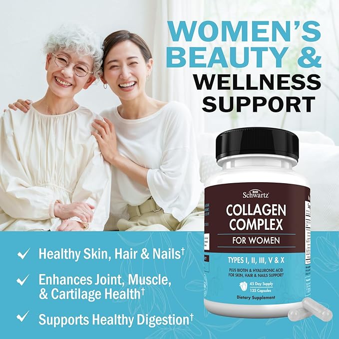 BioSchwartz 15 Day Cleanse for Colon and Gut Health Plus Hydrolyzed Collagen Peptide Capsules (45 Day Supply)