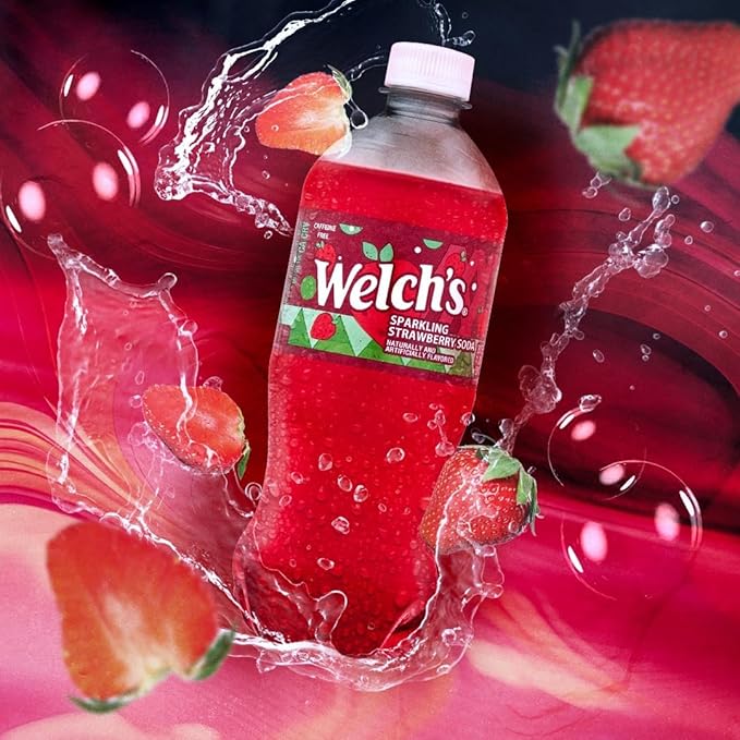 Welch's 20 fl. oz. Sparkling Soda Bottle (12 Strawberry)