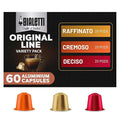 Bialetti Variety Pack Espresso Capsules 60 Pack – Original Line Compatible Pods in Deciso Cremoso &amp Raffinato - Authentic Italian Coffee Selection