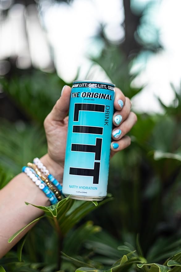 DRINK LITT THE ORIGINAL | 100% Pure Coconut | Natty Hydration | Natural Electrolytes | B Vitamins | 11 oz (Pack Of 12)