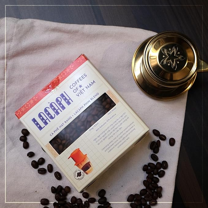 Lacàph Phin Brewing Kit - LACÀPH PHIN BLEND WHOLE BEAN &amp MICROFILTER PHIN BREWER - Vietnamese Coffee Starter Set