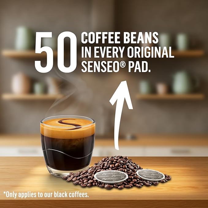 Senseo Extra Strong Coffee Pods – 48 Count (1 Pack) – Dark Roast with Intense &amp Bold Flavor and Rich Crema – Single-Serve Coffee Pads Compatible with Senseo &amp PeleCom Machines