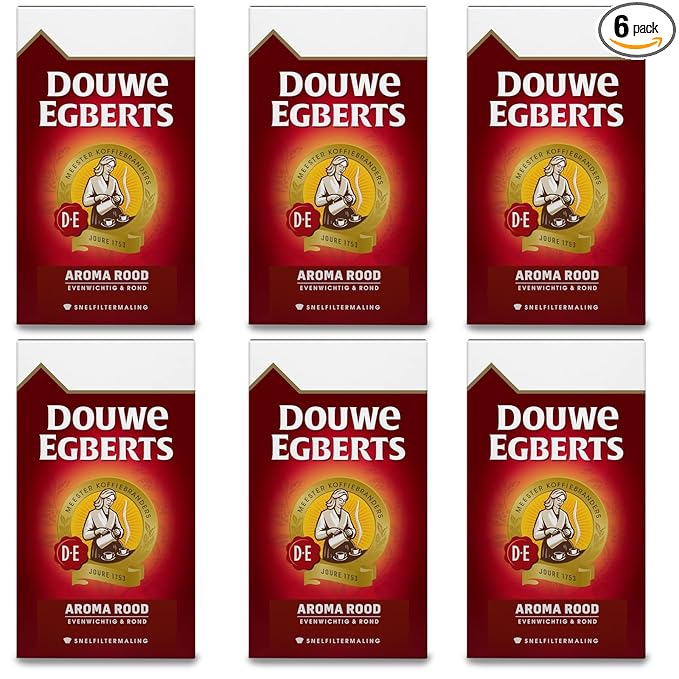 Douwe Egberts Aroma Rood (Course Grind)Imported From Holland 17.6 Oz (Pack of 6)