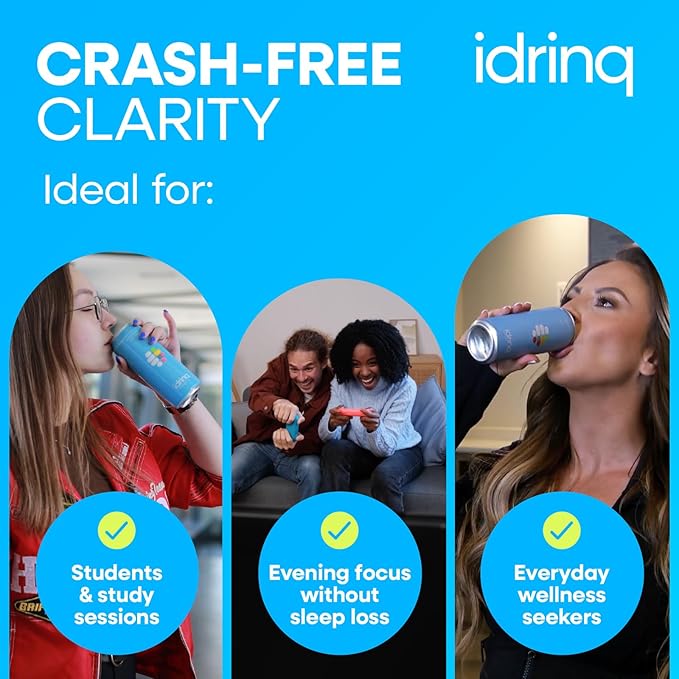 Idrinq - Berry Caffeine Free Energy Drink 12oz - 12-Count