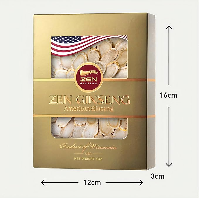 2 Boxes of American Wisconsin Ginseng Slices - Improved Energy Performance &amp Mental Health for Men &amp Women. Total 8 Oz.