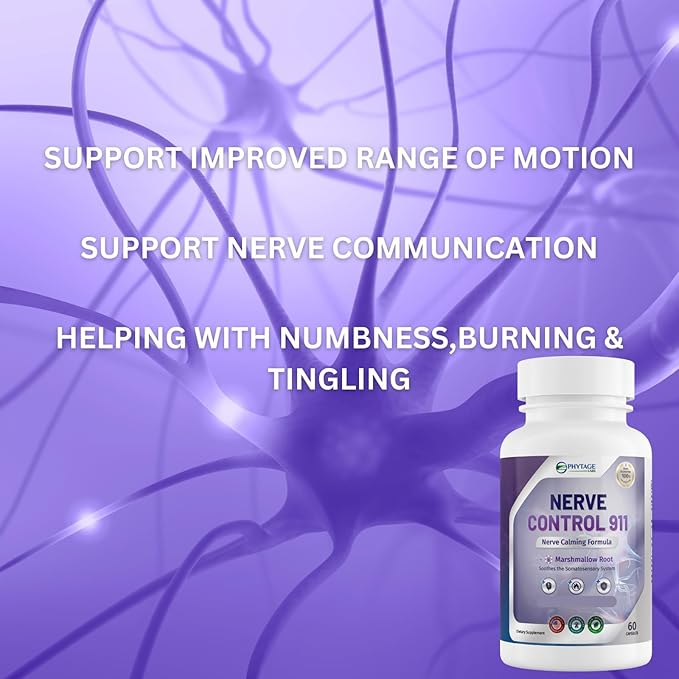 Nerve Control 911 - Natural Plant Based Nerve Health Supplement - 3 Pack