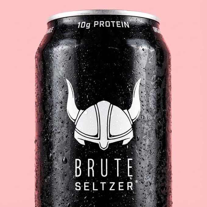 Brute Protein Seltzer Grapefruit 10g Protein Organic Caffeine 12-Pack