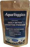 Detox Green Superfood Smoothie P| Organic Blueberry Powder Spirulina Atlantic Dulse Seaweed &amp Barley Grass Juice Powder — 14-Day Detox Cleanse (08 Ounce (Pack of 1))