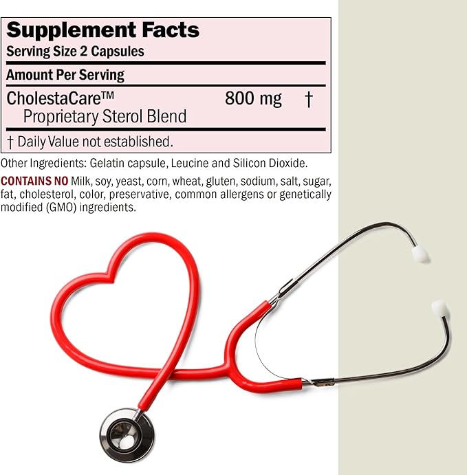 ANDREW LESSMAN CholestaCare 1000 Capsules - Unique Natural Phytosterol Blend. No Additives. Easy to Swallow Capsules