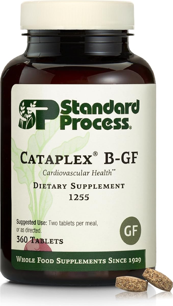 Standard Process Cataplex B-GF - Supports Nervous System Health - B Vitamins for Energy &amp Heart Support - Aids Energy During Physical Activity - Gluten-Free Non-Soy &amp Non-Dairy - 360 Tablets