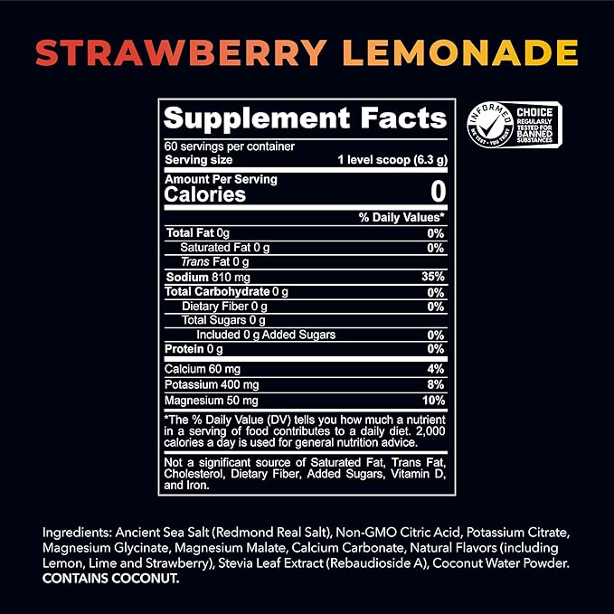 REDMOND Re-Lyte Hydration Electrolyte Powder Mix (Strawberry Lemonade)