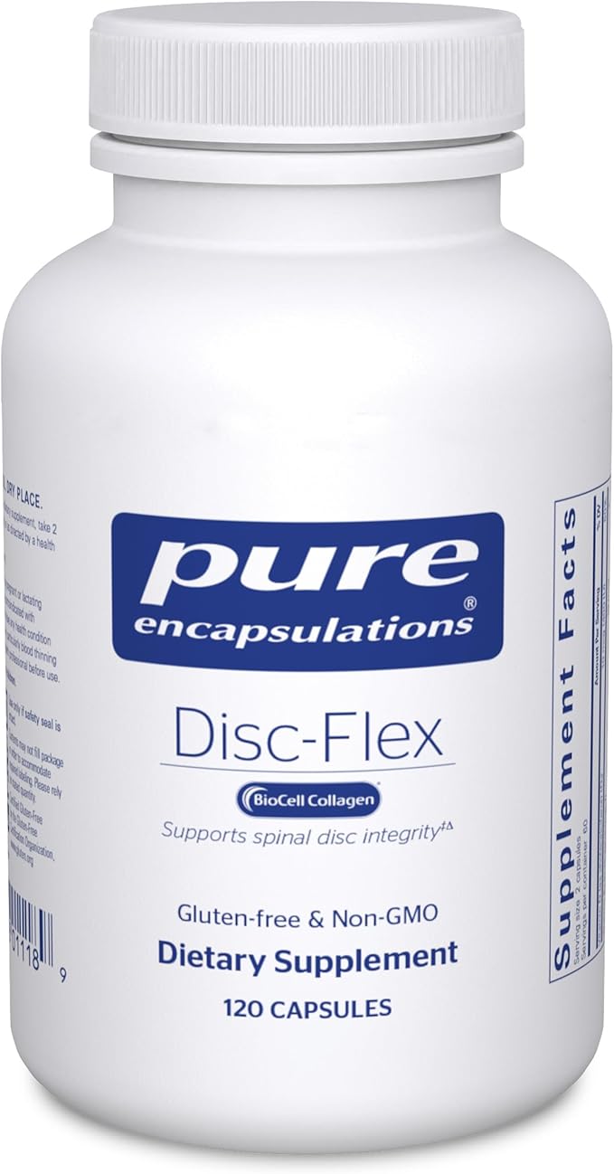 Pure Encapsulations Disc-Flex - Bone &amp Musculoskeletal Health Dietary Supplement - Supports Spinal Disc Strength &amp Flexibility* - Vegetarian &amp Gluten Free - 120 Capsules