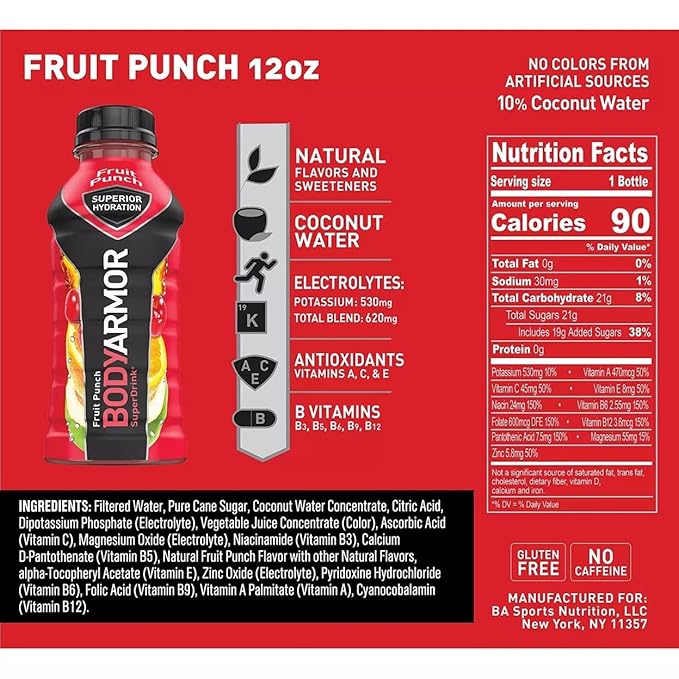 BODYARMOR Sports Drink Variety Pack (12 Fl. Oz. 28 Pk.) Net Wt 336 Fl Oz