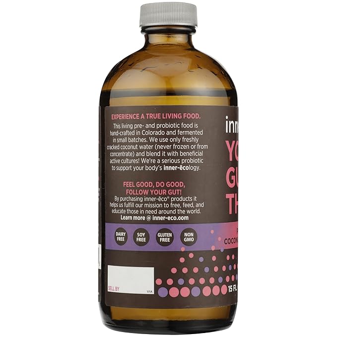 Inner-Eco Probiotic Coconut Water Probiotic Blueberry Blackberry 15 Fl Oz