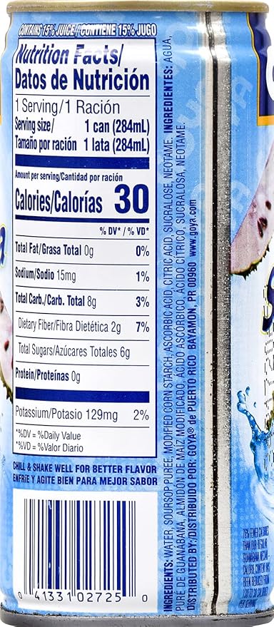 Goya Foods Diet Guanabana Nectar Soursop 9.6 Fl Oz (Pack of 24)