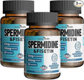 Spermidine &amp Fisetin Supplement - 20mg of 99% Spermidine Per Serving 3HCL &amp 300mg Fisetin for Women Men Cell Renewal Aging Defense &amp Longevity Gluten Free Non-GMO Made in USA | 90 Veg