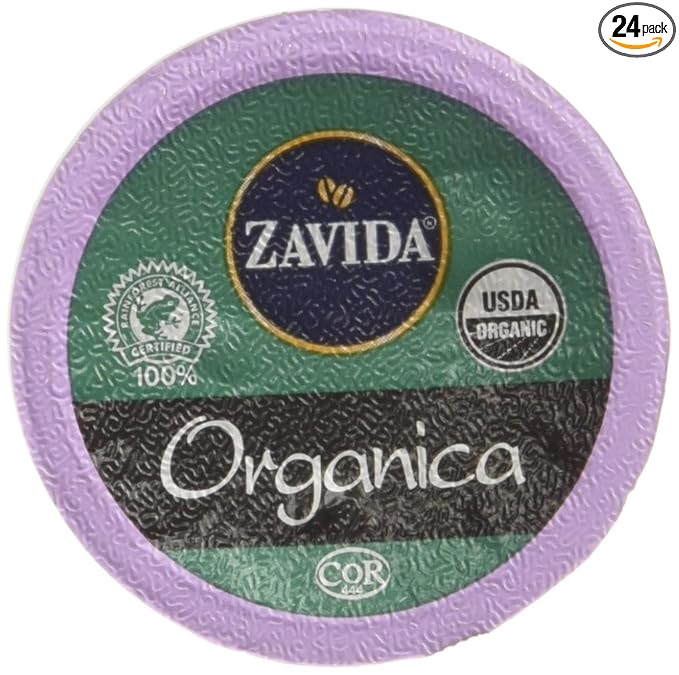 Zavida Coffee Organica Single Serve Coffee Compatible with Keurig K-Cup Brewers 24-Count