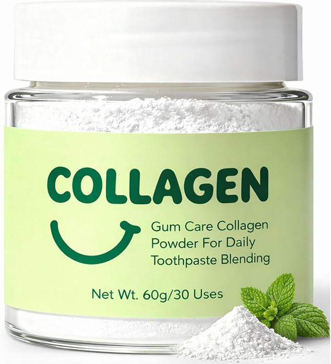 Collagen Powder for Gums Collagens Tooth Powder Smile Strengthening Collagen Powder for Gums and Teeth Hydroxyapatite Toothpaste Care Powders Protect Gum (1)