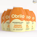 Obrilo Performance Energy Dye Free Water Enhancer - L-Theanine + Taurine + Vitamin Complex + Ginseng + Guarana Seed 2.0 Fl. Oz. x 5 Bottles (Orange Popsicle)