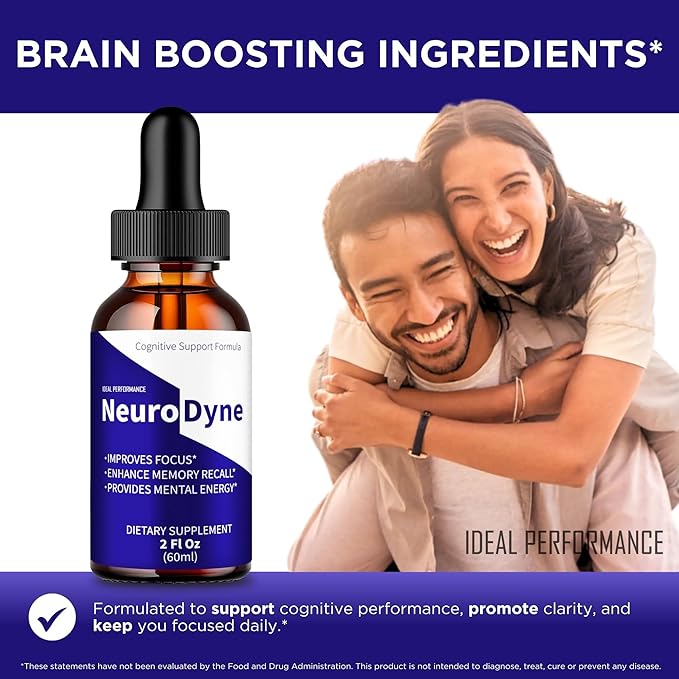 Neurodyne Drops Official Neurodyne Brain Health Supplement Droppers - Maximum Strength Advanced Nootropic Drops Support All Natural Neuro Dyne Cognitive Health &amp Function Reviews (2 Pack)