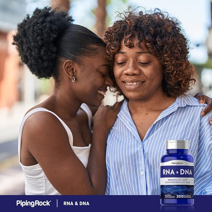 Piping Rock RNA DNA Supplement | 200 Capsules | Ribonucleic Acid &amp Deoxyribonucleic Acid Complex | Non-GMO Gluten Free